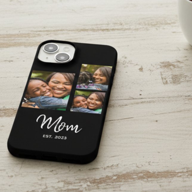 Funda Para iPhone Mom Established Modern Script Black 3 Photo (Subido por el creador)