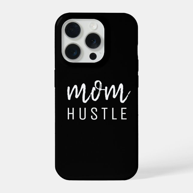 Funda Para iPhone Mom Hustle | Modern Script Black Mother's Day (Reverso )