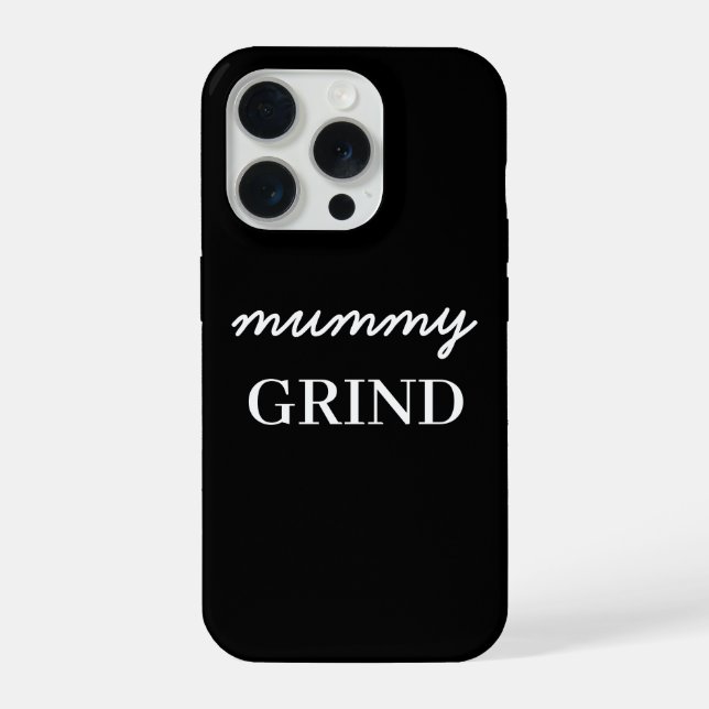 Funda Para iPhone Mom Hustle Modern Script Black Mother's Day (Reverso )