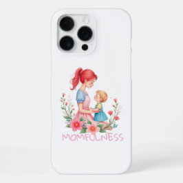Funda Para iPhone 16 Pro Max Momfulness Watercolor Mother & Child Art