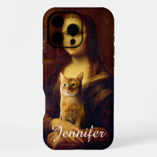 Funda Para iPhone 16 Pro Max Mona Lisa y su gato