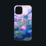 Funda Para iPhone 12 Mini Monet Pink Water Lilies<br><div class="desc">Un mini Funda Monet iPhone 12 con hermosos nenúfares de agua rosada flotando en un tranquilo estanque azul con colchonetas de lirios. Un gran regalo de Monet para los amantes del impresionismo y del arte francés. Impresionismo natural sereno con flores y paisajes pintorescos de estanques.</div>