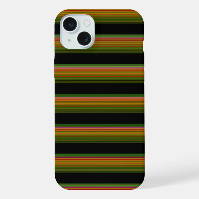 Funda Para iPhone Mono adorable con rayas coloridas (Reverso )