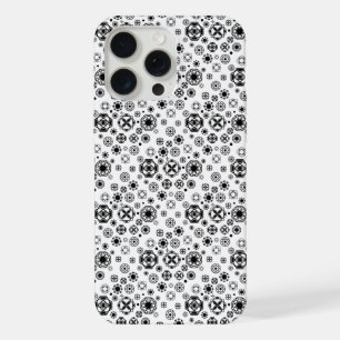 Mono patrón decorativo arabesco blanco negro lindo