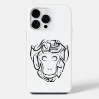 Mono tribal blanco y negro