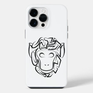 Funda Para iPhone 14 Pro Max Mono tribal blanco y negro