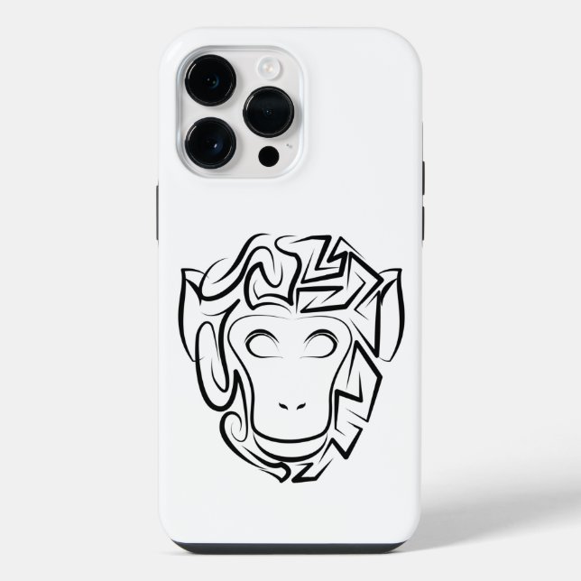 Funda Para iPhone Mono tribal blanco y negro (Reverso )