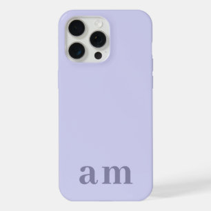 Monograma 2 Iniciales Heather Azul Minimalista