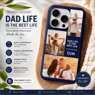 Monograma 3 Fotos La Vida de Papá es la Mejor Vida