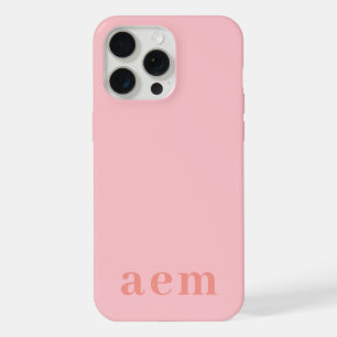Monograma 3 Iniciales Rosa Minimalista