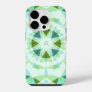 Funda Para iPhone 14 Pro Monograma Cute Verde Bonito Azul Estrella Mágica C