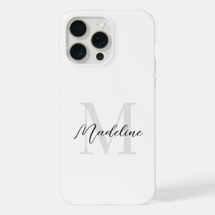 Monograma de caligrafía de escritura blanca minima