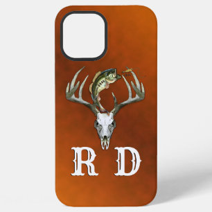 Funda Para iPhone 12 Pro Max Monograma de caza y pesca