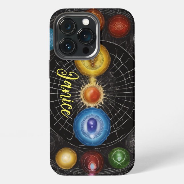 Funda Para iPhone Monograma de Chakra (Reverso )