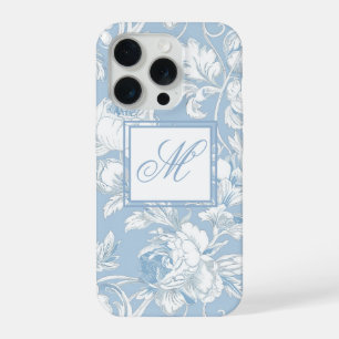 Monograma de Chinoisería Azul y Blanco