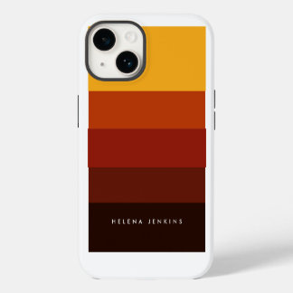 Funda Para iPhone 14 Monograma de color horizontal a rayas