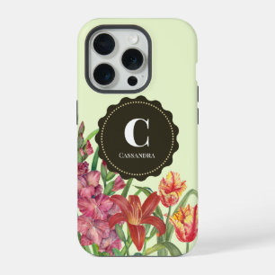Monograma de flores cálidas de primavera Pintura
