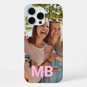 Funda Para iPhone 16 Pro Max Monograma de Foto Minimalista Moderna