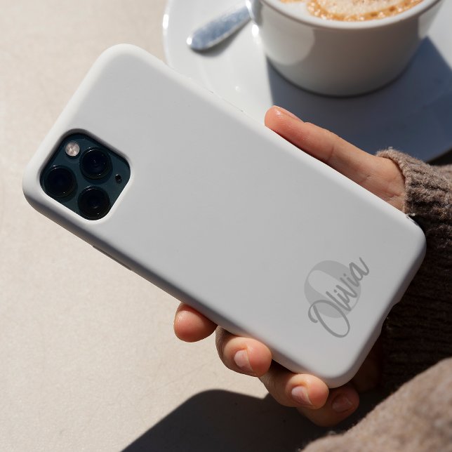 Funda Para iPhone Monograma de Guay Monocromo de escritura blanca mo (Subido por el creador)
