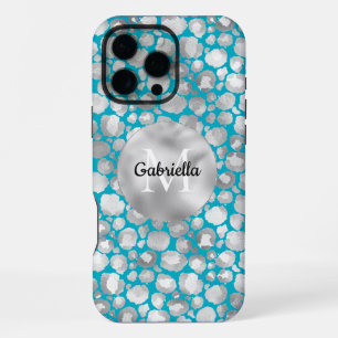 Funda Para iPhone 16 Pro Max Monograma de impresión de animales de leopardo pla