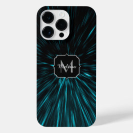 Funda Para iPhone 14 Pro Max Monograma de la línea abstracta de la hipergalaxia