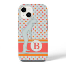 Monograma de Lady Golfer Unique Polka