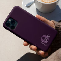 Monograma de letra moderna en morado monocromo gen
