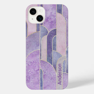 Funda Para iPhone 14 Plus Monograma de línea retro elegante moderna