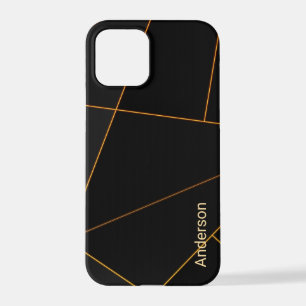 Funda Para iPhone 12 Pro Monograma de línea retro elegante moderna