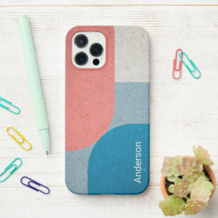 Funda Para iPhone 12 Pro Monograma de línea retro elegante moderna