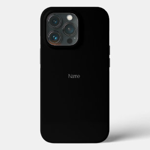 Funda Para iPhone 13 Pro Monograma de nombre personalizado blanco negro min
