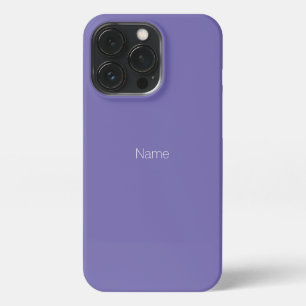 Funda Para iPhone 13 Pro monograma de nombre personalizado de lilac periwin
