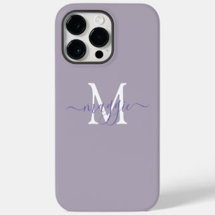 Funda Para iPhone 14 Pro Max Monograma de nombre personalizado en letra script