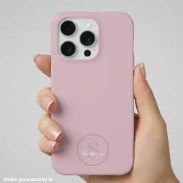 Monograma de nombre personalizado rosa polvoriento