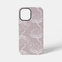 Monograma de patrón floral estiloso