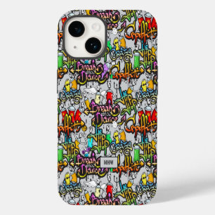 Funda Para iPhone 14 Monograma de personalizado de Graffiti de hip hop