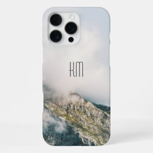 Funda Para iPhone 16 Pro Max Monograma de Pico de Montaña Moderno