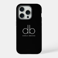 Monograma Elegante Clásico Mínimo Moderno Negro