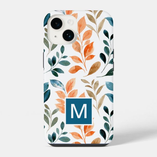 Funda Para iPhone Monograma Flor Boho (Reverso )