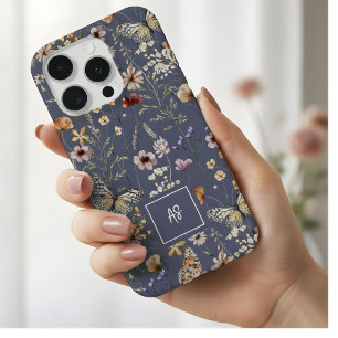 Monograma Floral de Flores Silvestres Acuarela Piz