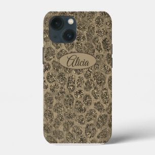 Funda Para iPhone 13 Mini Monograma Impresión de animales mosaicos modernos