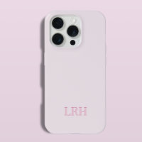 Monograma inicial minimalista moderno rosa