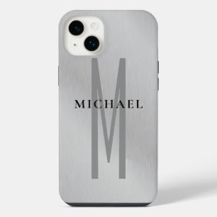 Funda Para iPhone 14 Plus Monograma inicial profesional simple agregue su no