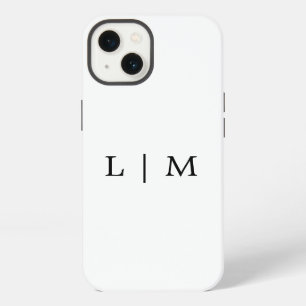 Monograma inicial simple negro y blanco Minimalist