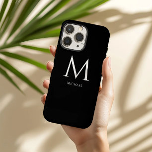 Funda Para iPhone 16 Pro Max Monograma Minimalista Moderno