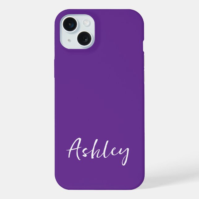 Funda Para iPhone Monograma Mínimo Moderno Sencillo Personalizado (Reverso )