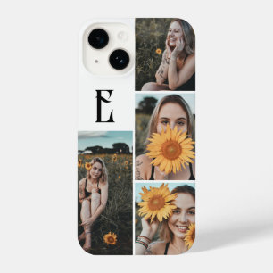 Funda Para iPhone 14 Monograma Moda de cosecha blanca