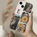 Funda Para iPhone 14 Monograma Moda de cosecha Foto Rubor Rosa<br><div class="desc">El funda minimalista presenta un monograma con fuente vintage.</div>