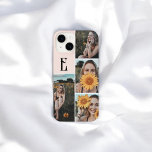Funda Para iPhone 14 Monograma Moda de cosecha Foto Rubor Rosa<br><div class="desc">El funda minimalista presenta un monograma con fuente vintage.</div>