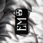 Funda Para iPhone 14 Monograma Moda de cosecha negra<br><div class="desc">Monograma vintage.</div>